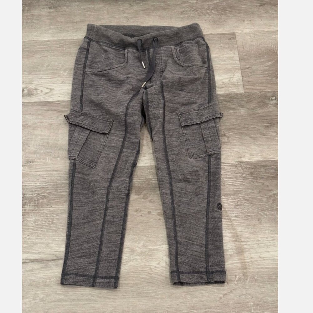 Lululemon Carry And Go Pant Commuter Denim Fossil Coal Jogger Womens 4